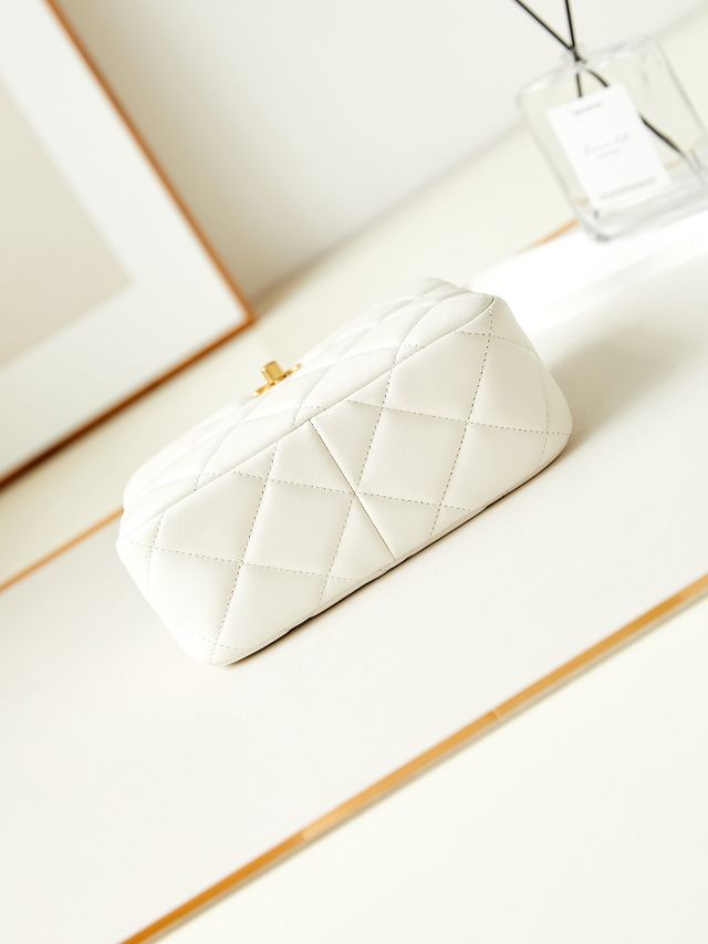 2024 CC original lambskin mini hobo bag AS4859 white