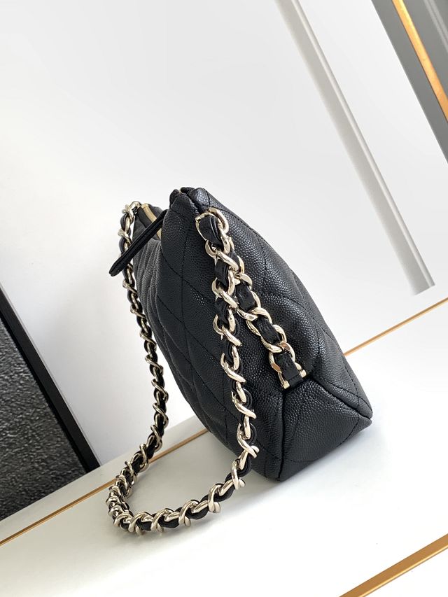 2024 CC original grained calfskin medium hobo bag AS4293 black