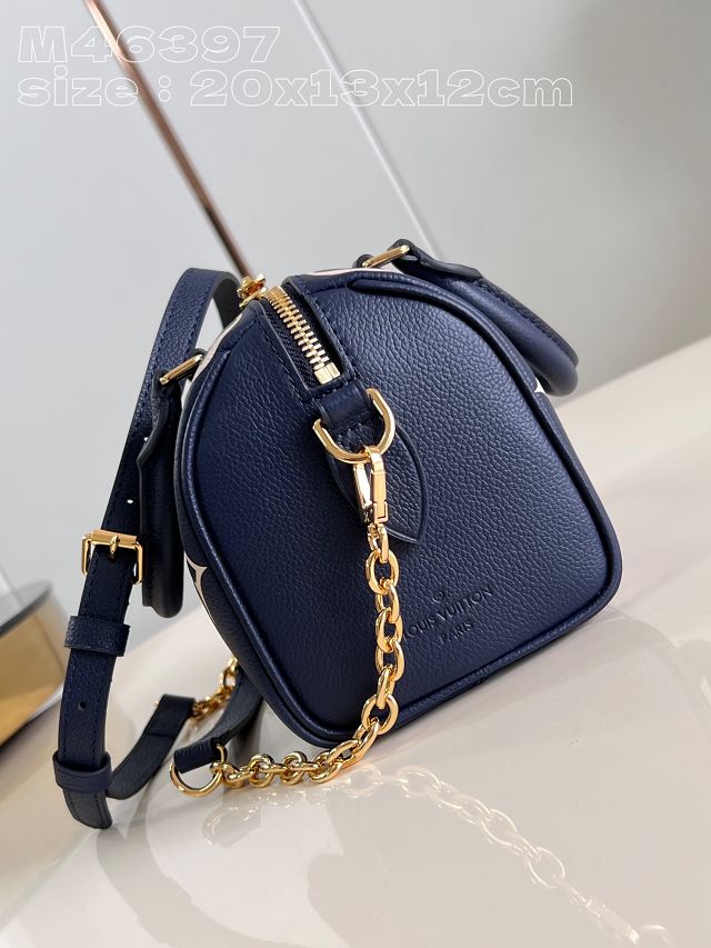 Louis vuitton original calfskin speedy 20 M47048 navy blue