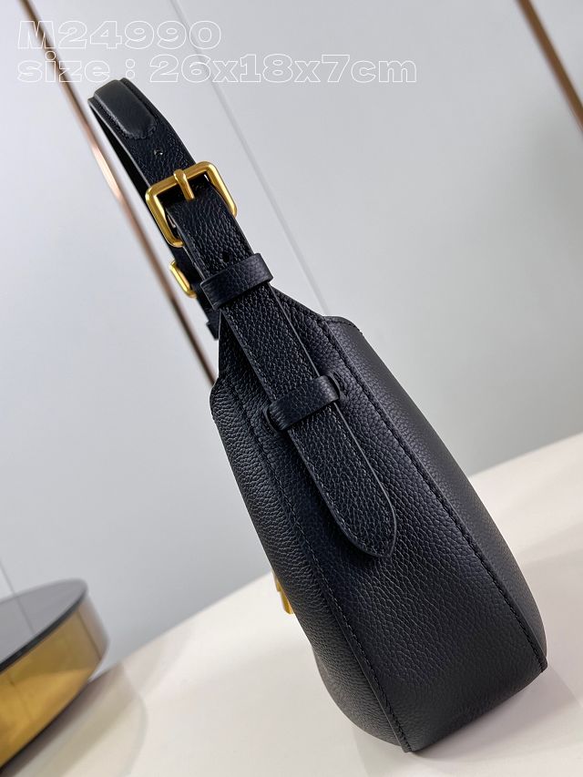 Louis vuitton original calfskin low key shoulder bag M24611 black