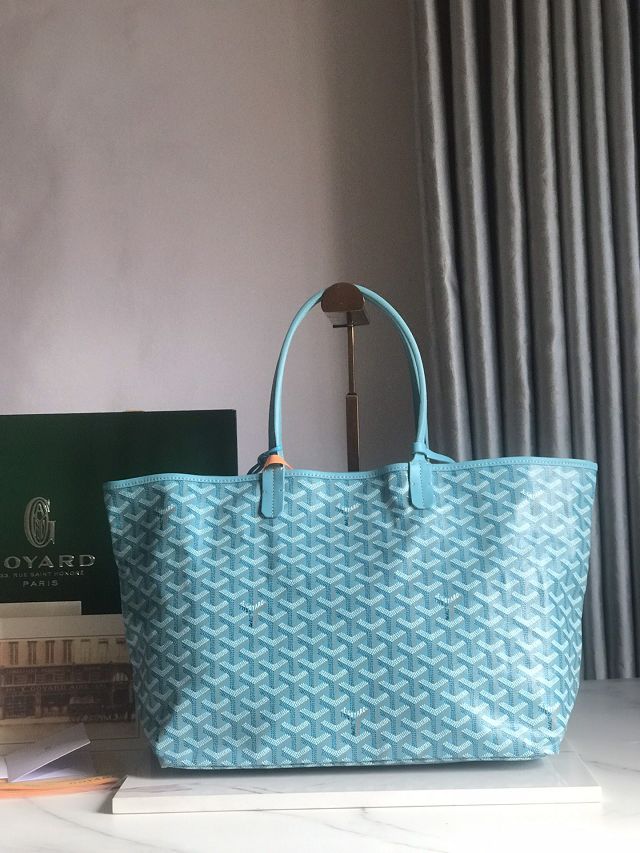 Goyard original canvas saint louis PM bag GY0082 sky blue