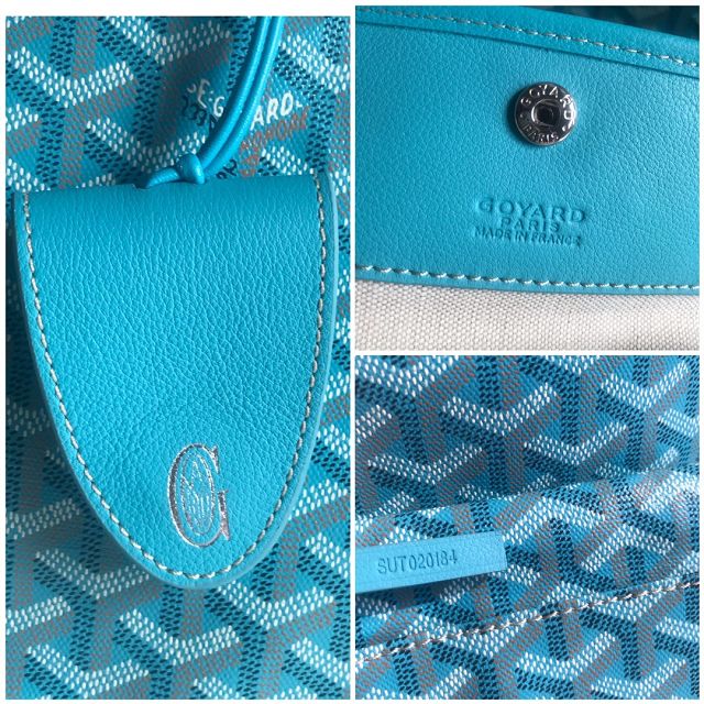 Goyard original canvas saint louis PM bag GY0082 sky blue