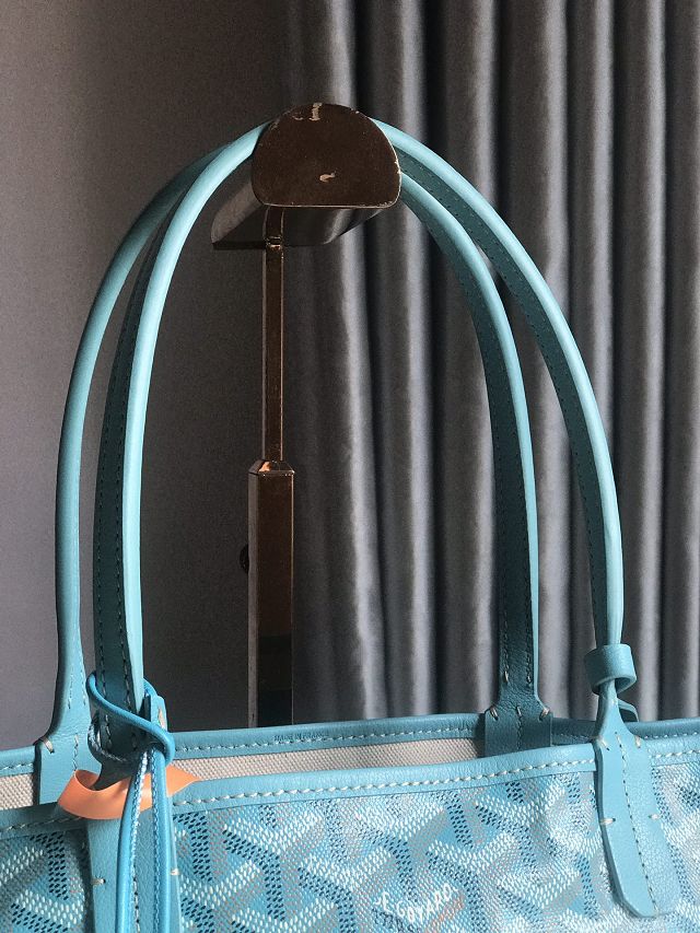 Goyard original canvas saint louis PM bag GY0082 sky blue