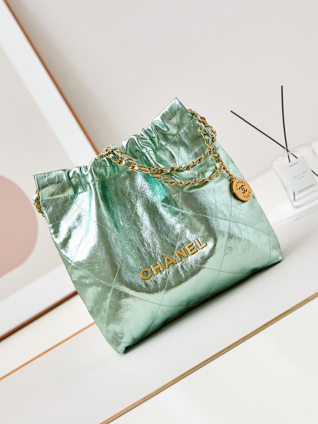 2024 CC original aged calfskin 22 small handbag AS3260 green