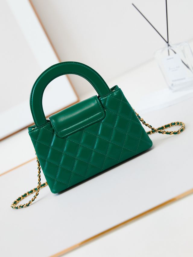 CC original calfskin mini shopping bag AS4416 green