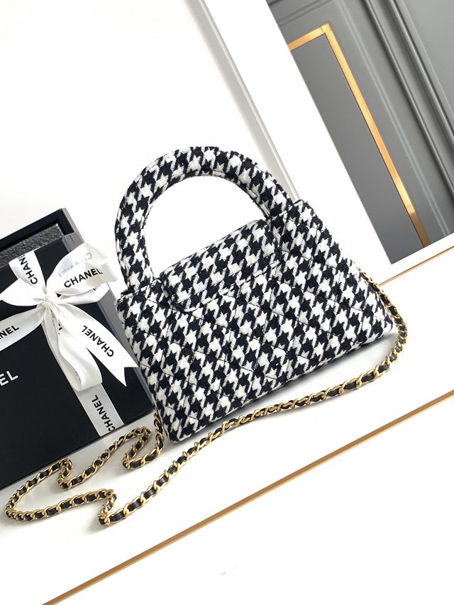 CC original tweed mini shopping bag AS4416 black