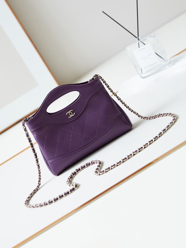 2024 CC original lambskin nano 31 bag AS3656 purple