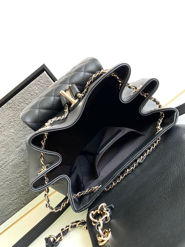 CC original calfskin backpack AS3618 black