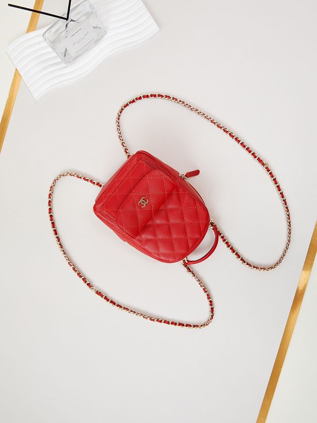 CC original grained calfskin mini backpack AP3753 red