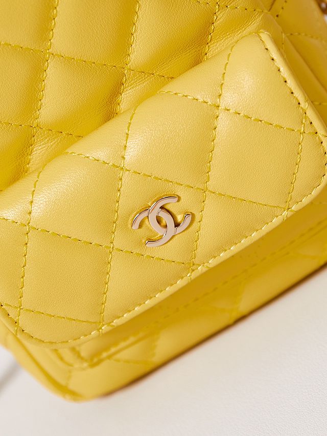 CC original grained calfskin mini backpack AP3753 yellow