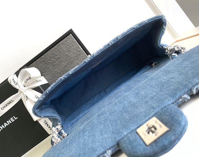 CC original denim medium flap bag AS2240 blue	