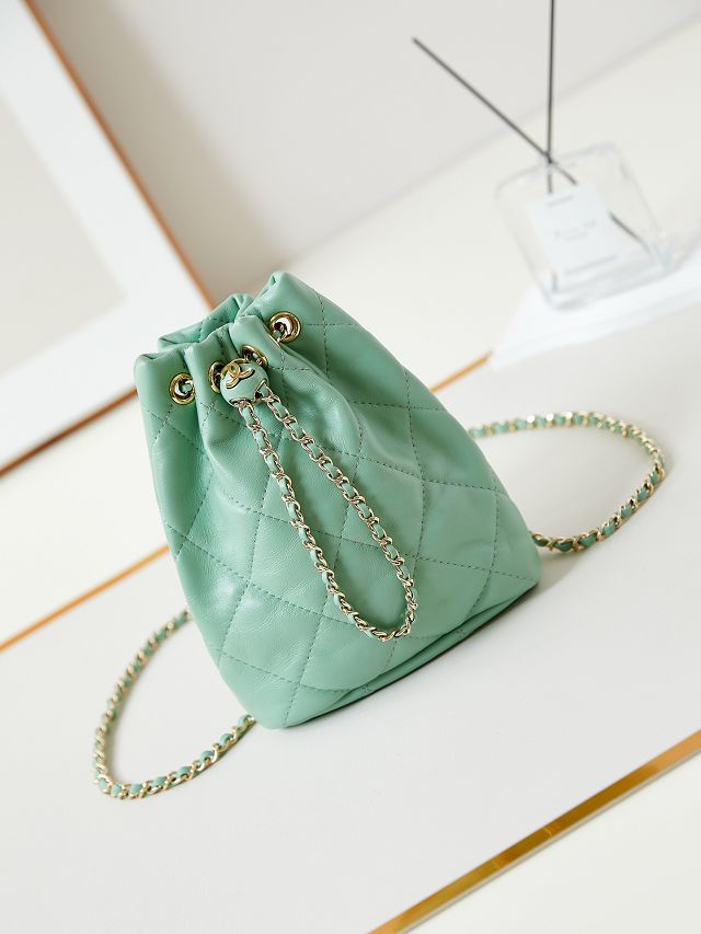 2024 CC original lambskin small backpack AS4810 green