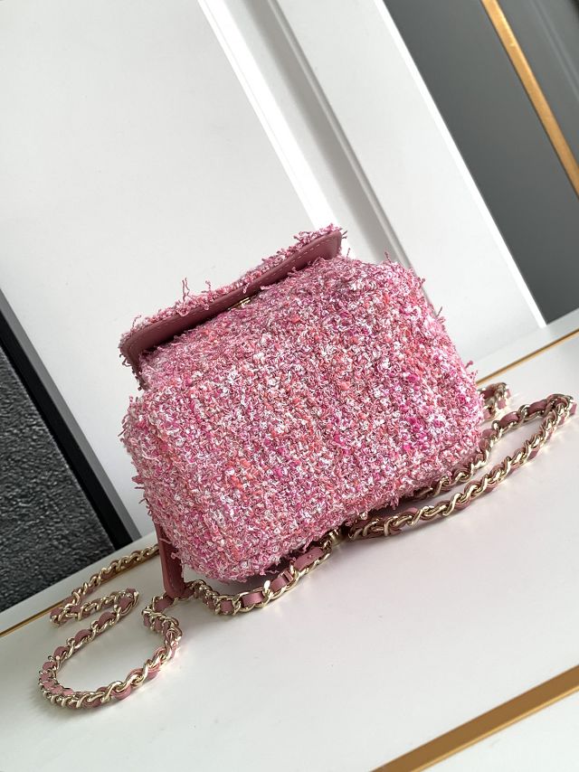 CC original tweed mini backpack AP3753 pink