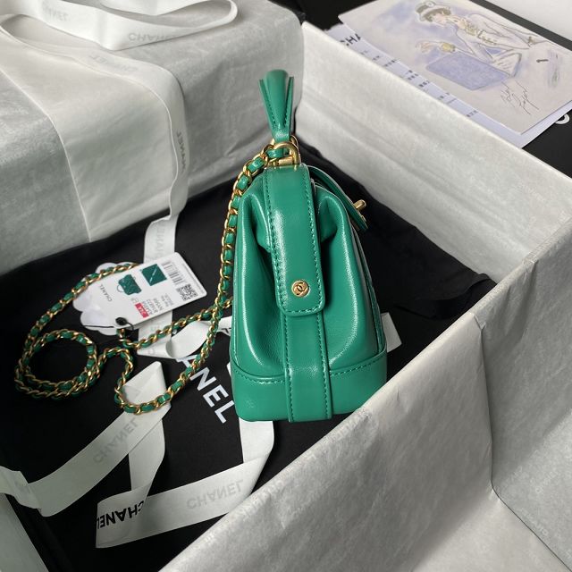 2024 CC original lambskin mini top handle bag AS4958 green