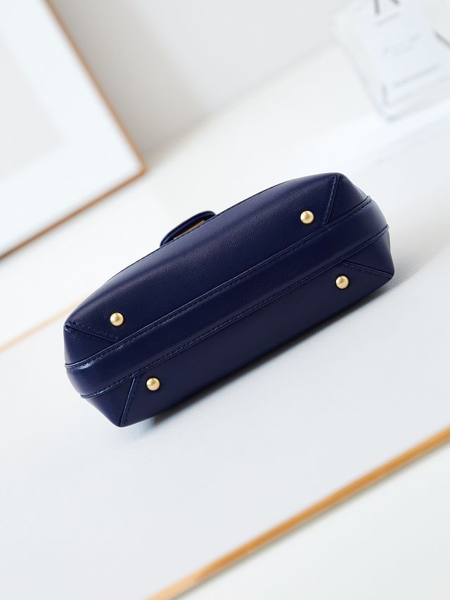 2024 CC original lambskin mini top handle bag AS4958 navy blue
