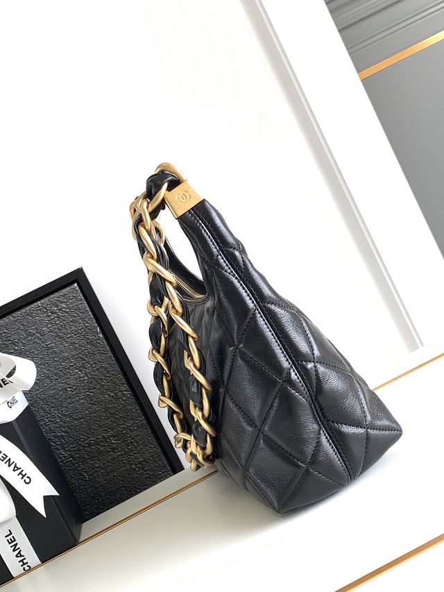 2024 CC original lambskin hobo handbag AS4912 black