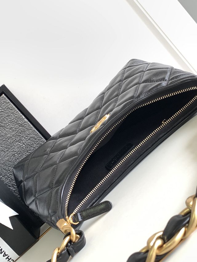 2024 CC original lambskin hobo handbag AS4912 black