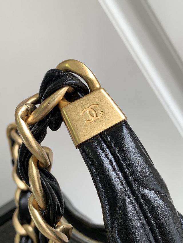 2024 CC original lambskin medium hobo handbag AS4923 black