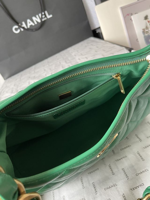 2024 CC original lambskin medium hobo handbag AS4923 green