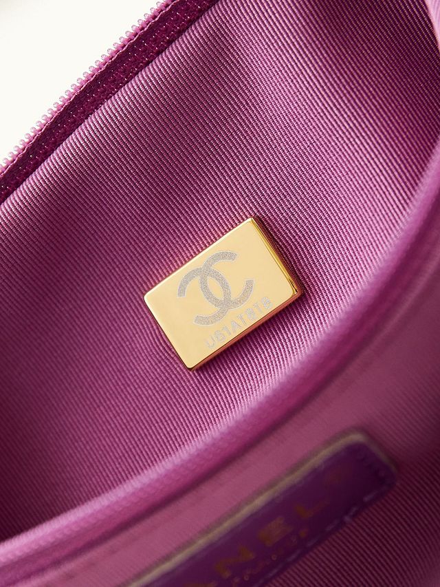 2024 CC original lambskin medium hobo handbag AS4923 purple