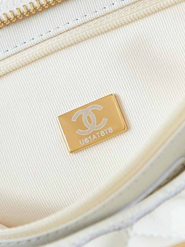 2024 CC original lambskin medium hobo handbag AS4923 white