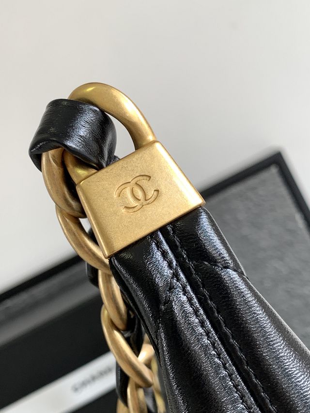 2024 CC original lambskin small hobo handbag AS4922 black