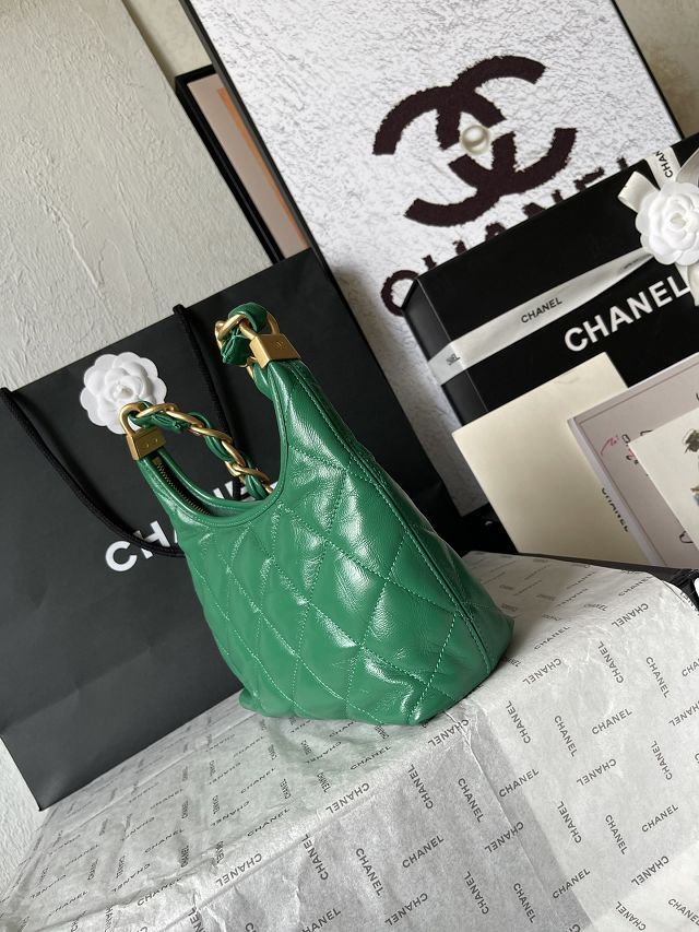 2024 CC original lambskin small hobo handbag AS4922 green