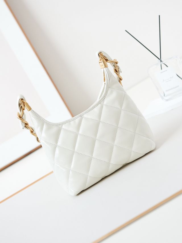 2024 CC original lambskin small hobo handbag AS4922 white
