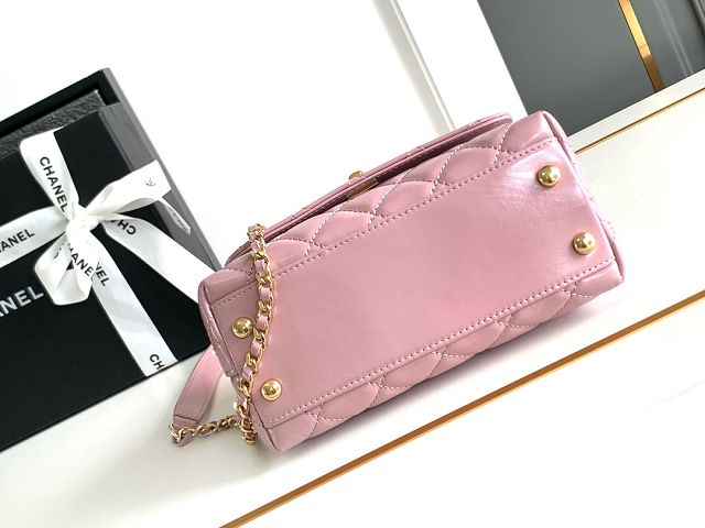 CC original calfskin mini coco handle bag AS2215 pink