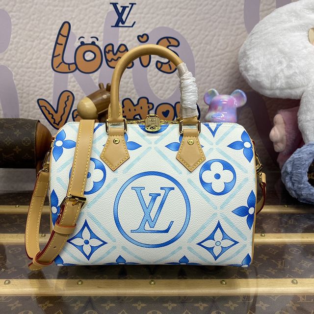 Louis vuitton original monogram canvas speedy 25 M11264 blue