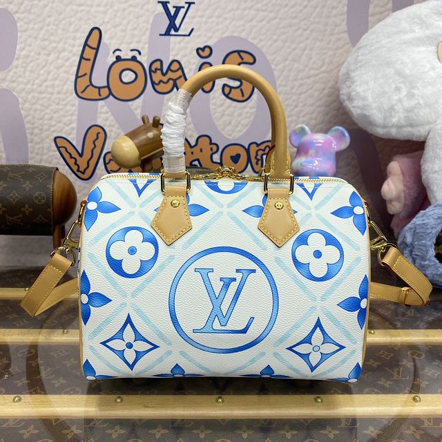 Louis vuitton original monogram canvas speedy 25 M11264 blue