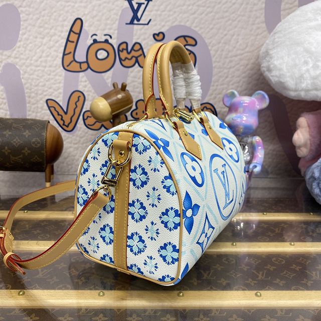 Louis vuitton original monogram canvas speedy 25 M11264 blue