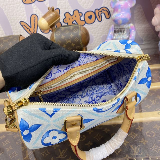 Louis vuitton original monogram canvas speedy 25 M11264 blue