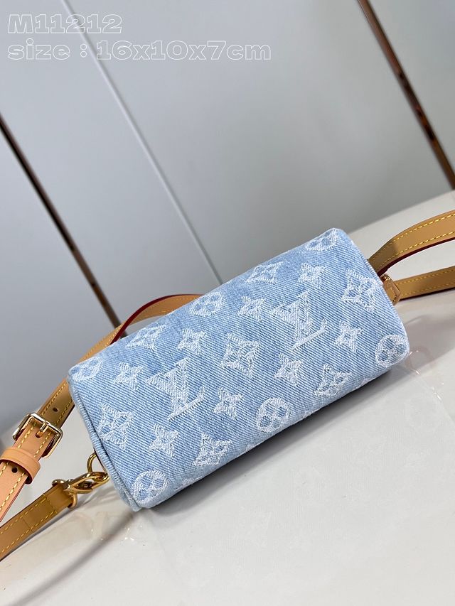 Louis vuitton original denim nano speedy M11212 light blue