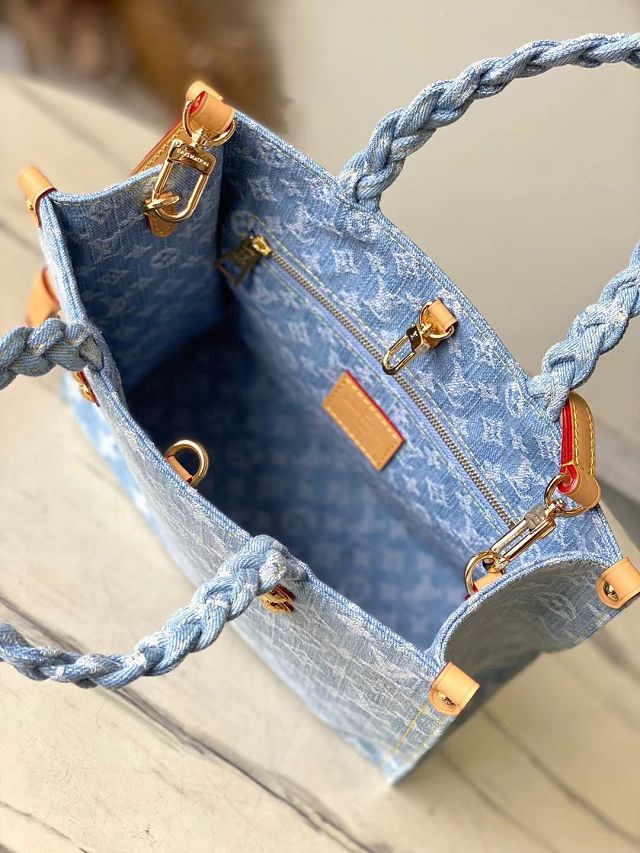 Louis vuitton original denim onthego pm M24897 light blue