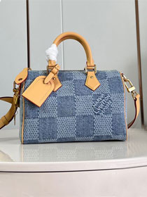 Louis vuitton original denim speedy 25 N40700 blue