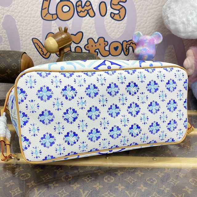 Louis vuitton original monogram canvas neverfull MM M25317 blue