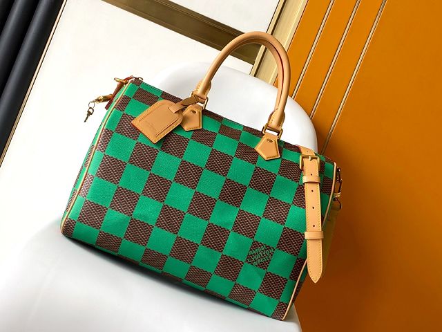 Louis vuitton original damier canvas speedy 40 N40579 green