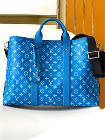 Louis vuitton original monogram canvas weekend tote bag M31010 blue