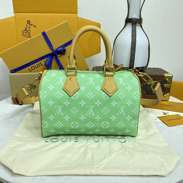 Louis vuitton original soft calfskin speedy P9 25 M24423 green