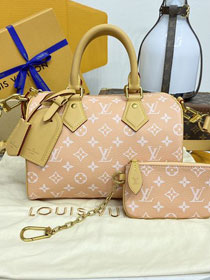 Louis vuitton original soft calfskin speedy P9 25 M24423 light pink