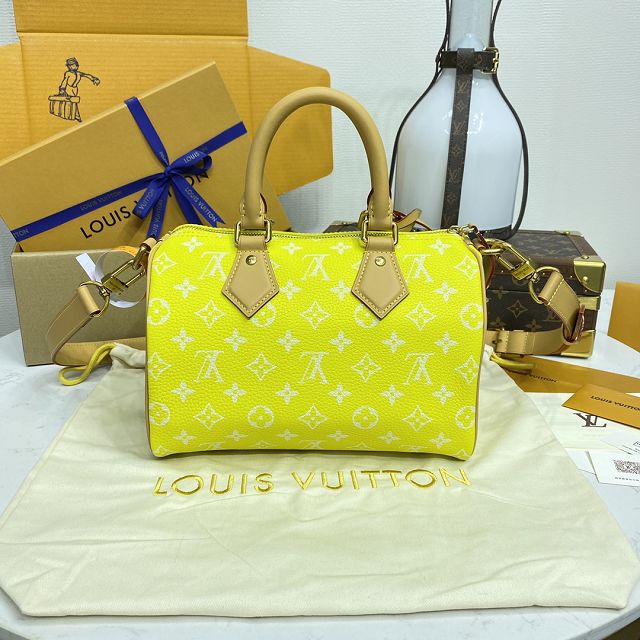 Louis vuitton original soft calfskin speedy P9 25 M24426 yellow