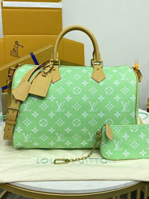 Louis vuitton original soft calfskin speedy P9 40 M11597 light green