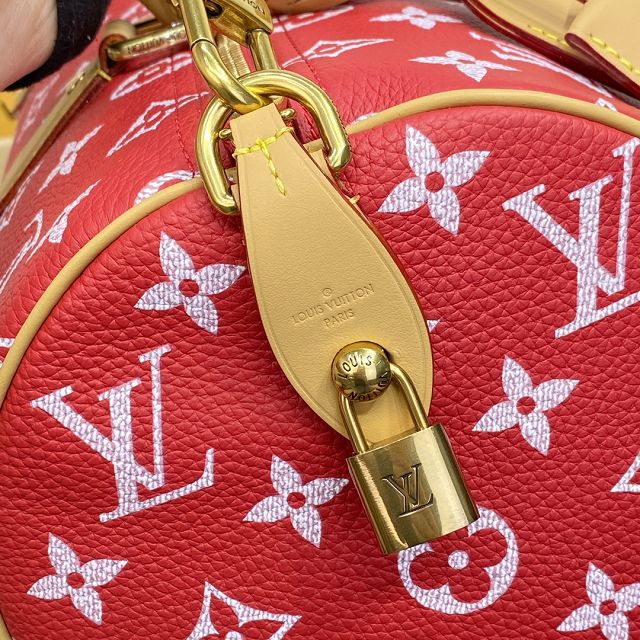 Louis vuitton original soft calfskin speedy P9 40 M24420 red