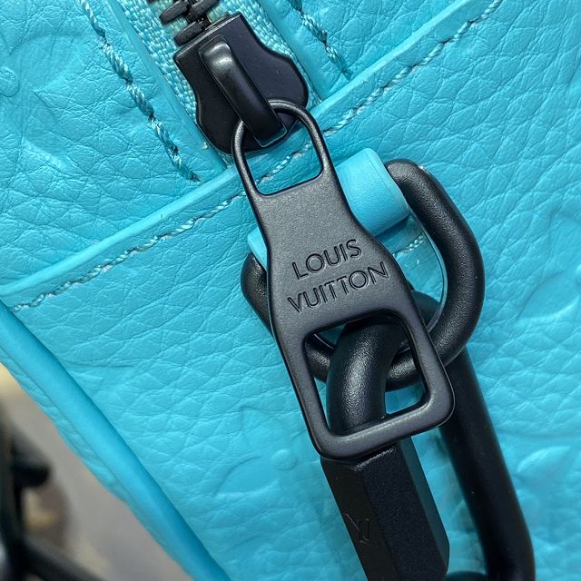 Louis vuitton original calfskin mini soft trunk M11673 blue