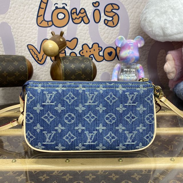 Louis vuitton original denim pochette accessoires M82692 blue