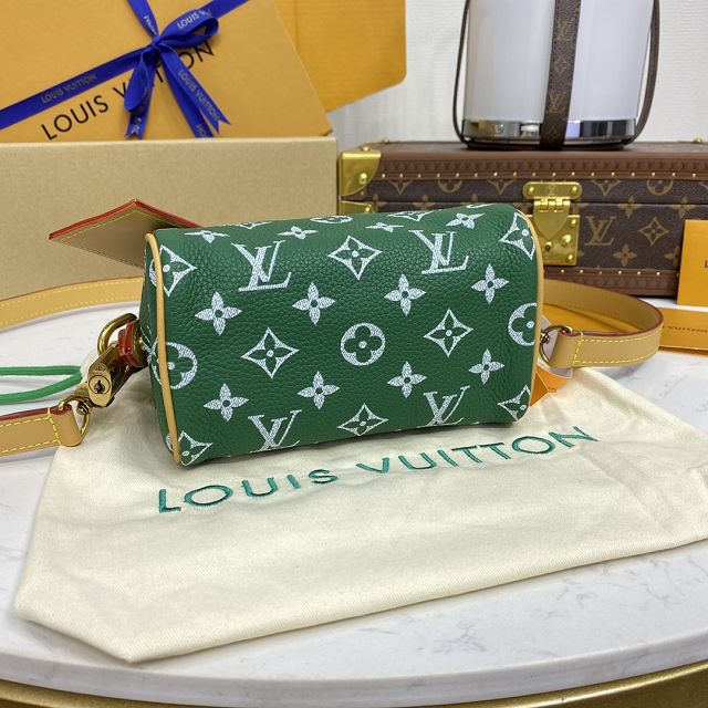 Louis vuitton original soft calfskin nano speedy 18 M24419 green