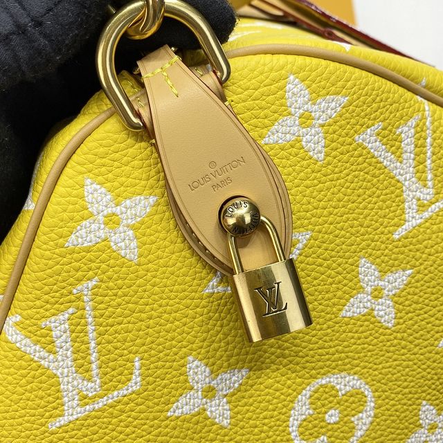 Louis vuitton original soft calfskin speedy P9 50 M11565 yellow	