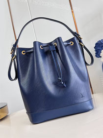 Louis vuitton original epi leather noe mm handbag M24932 navy blue