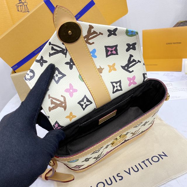 Louis vuitton original monogram canvas envelope wearable wallet M83346 white